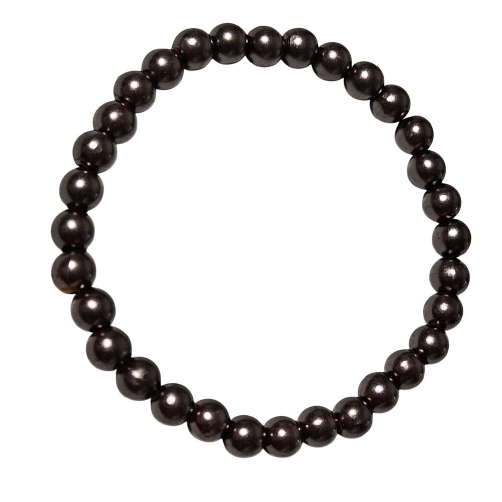 Black Magnetic Hematite Bead Stretch Bracelet Health Healing Jewelry Unisex